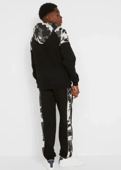 bonprix Jungen 9-16 Jahre·Anzüge & Hemden|Jungen 9-16 Jahre·Sweat & Strick|Jogginganzug aus reiner Bio-Baumwolle (2-tlg.Set) schwarz bedruckt
