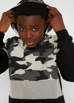 bonprix Jungen 9-16 Jahre·Anzüge & Hemden|Jungen 9-16 Jahre·Sweat & Strick|Jogginganzug aus reiner Bio-Baumwolle (2-tlg.Set) schwarz bedruckt