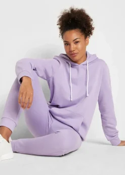 bonprix Bekleidung·Blusen & Tuniken|Bekleidung·Kleider|Jogginganzug mit Baumwolle (2-tlg.Set) flieder