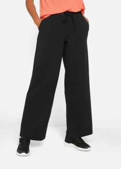 bonprix Bekleidung·Blusen & Tuniken|Bekleidung·Kleider|Jogginghose aus Baumwoll-Mix schwarz