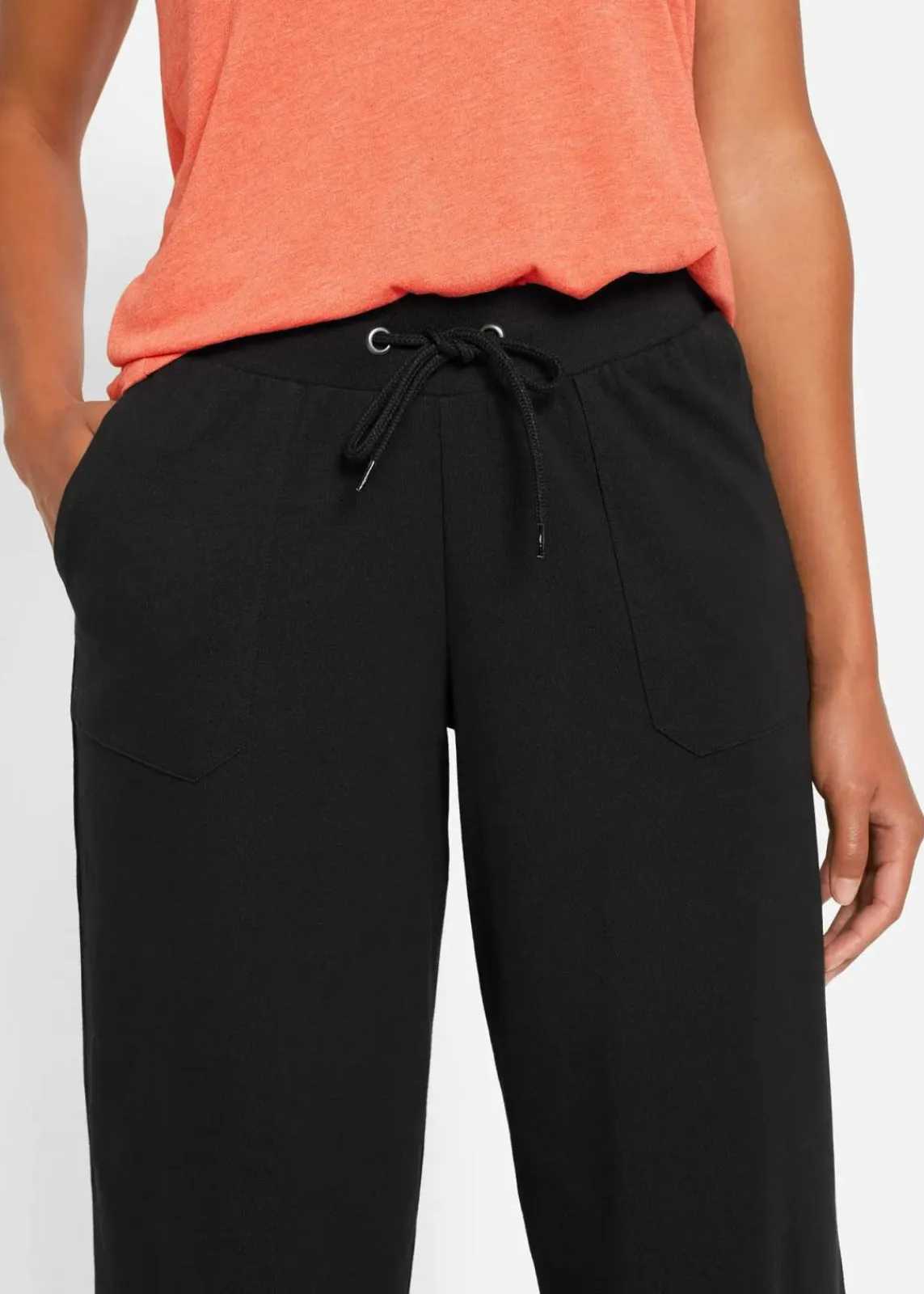 bonprix Bekleidung·Blusen & Tuniken|Bekleidung·Kleider|Jogginghose aus Baumwoll-Mix schwarz