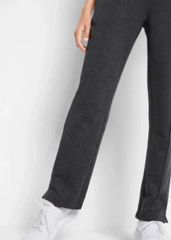 bonprix Bekleidung·Blusen & Tuniken|Bekleidung·Kleider|Jogginghose aus Bio-Baumwolle, gerade geschnitten schwarz meliert