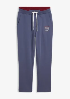 bonprix Sweat|Hosen|Jogginghose aus reiner Baumwolle mit sportiven Details indigo