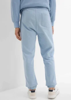 bonprix Sweat|Hosen|Jogginghose aus reiner Bio-Baumwolle hellblau