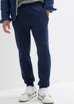 bonprix Sweat|Hosen|Jogginghose aus reiner Bio-Baumwolle, Regular Fit dunkelblau
