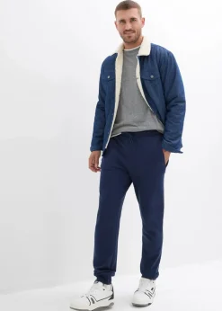 bonprix Sweat|Hosen|Jogginghose aus reiner Bio-Baumwolle, Regular Fit dunkelblau