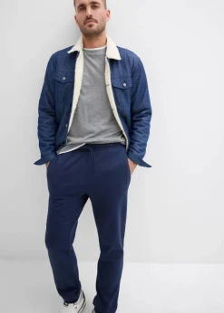 bonprix Sweat|Hosen|Jogginghose aus reiner Bio-Baumwolle, Regular Fit dunkelblau