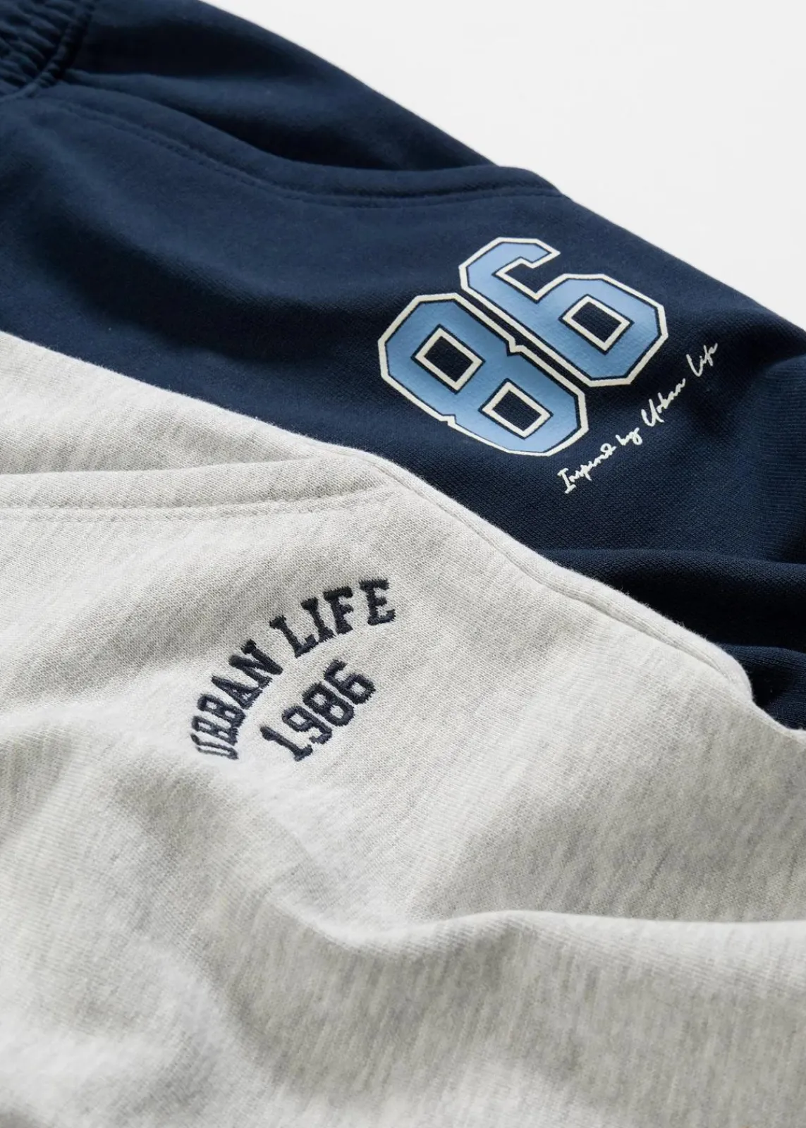 bonprix Jungen 2-8 Jahre·Nachhaltigere Materialien|Jungen 2-8 Jahre·Mehrfachpacks|Jogginghose aus weichem Baumwoll-Mix (2er Pack) dunkelblau+hellgrau meliert