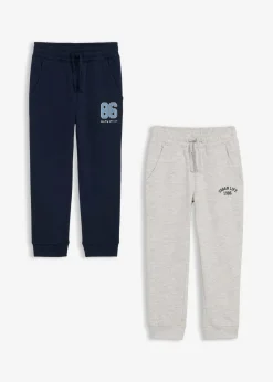 bonprix Jungen 2-8 Jahre·Nachhaltigere Materialien|Jungen 2-8 Jahre·Mehrfachpacks|Jogginghose aus weichem Baumwoll-Mix (2er Pack) dunkelblau+hellgrau meliert