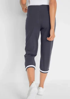 bonprix Hosen|Sweat|Jogginghose, 3/4-Länge aus Baumwollmix nachtblau bedruckt