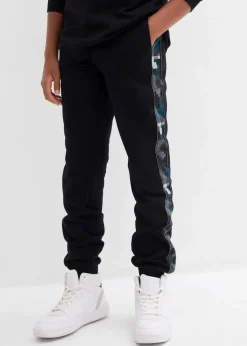 bonprix Jungen 9-16 Jahre·Hosen|Jungen 2-8 Jahre·Nachhaltigere Materialien|Jogginghose mit Bio-Baumwolle schwarz graphisch bedruckt