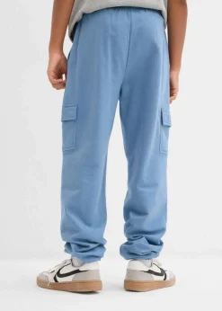 bonprix Jungen 2-8 Jahre·Nachhaltigere Materialien|Jungen 9-16 Jahre·Hosen|Jogginghose mit Cargotaschen wellenblau