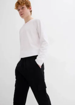 bonprix Jungen 9-16 Jahre·Bademode|Jungen 9-16 Jahre·Hosen|Jogginghose mit Cargotaschen schwarz