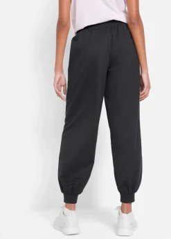 bonprix Sweat|Basics|Jogginghose mit elastischem Bund schwarz