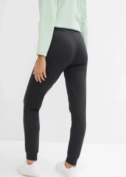 bonprix Bekleidung·Röcke|Bekleidung·Blusen & Tuniken|Jogginghose mit elastischen Bund schwarz meliert