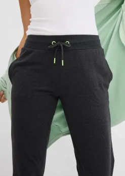 bonprix Bekleidung·Röcke|Bekleidung·Blusen & Tuniken|Jogginghose mit elastischen Bund schwarz meliert