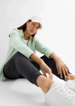 bonprix Bekleidung·Röcke|Bekleidung·Blusen & Tuniken|Jogginghose mit elastischen Bund schwarz meliert