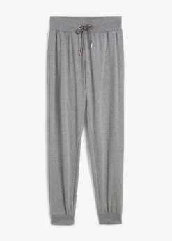bonprix Hosen|Sweat|Jogginghose mit elastischen Bund grau meliert