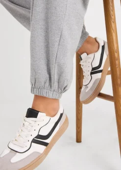 bonprix Basics|Sweat|Jogginghose mit hohem Bund hellgrau meliert meliert