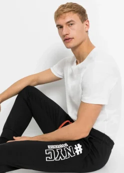 bonprix Große Größen|Sportbekleidung|Jogginghose mit recyceltem Polyester schwarz