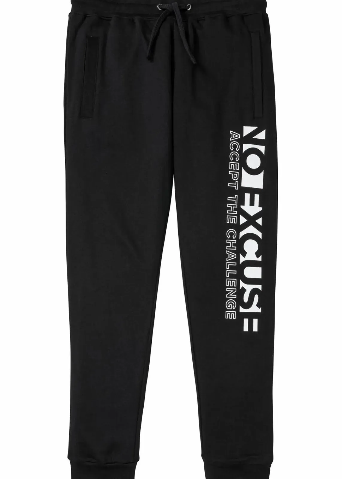 Jogginghose mit sportivem Druck aus reiner Baumwolle|bonprix New