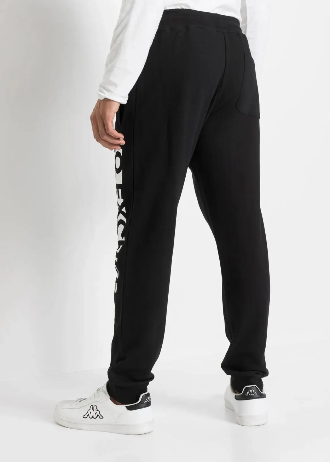 Jogginghose mit sportivem Druck aus reiner Baumwolle|bonprix New