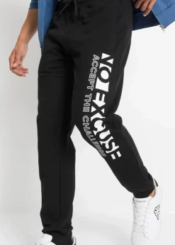 Jogginghose mit sportivem Druck aus reiner Baumwolle|bonprix New