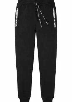 bonprix Große Größen|Sportbekleidung|Jogginghose mit sportlichen Details schwarz