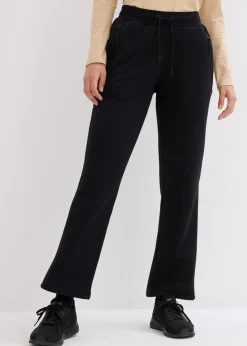 bonprix Bekleidung·Blusen & Tuniken|Bekleidung·Kleider|Jogginghose mit Teddyfleece-Futter, weit geschnitten schwarz