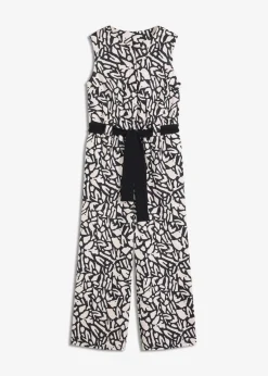 bonprix Bekleidung·Homewear|Jumpsuits|Jumpsuit schwarz/natur bedruckt