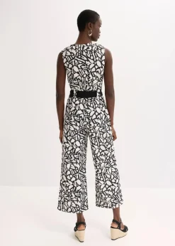 bonprix Bekleidung·Homewear|Jumpsuits|Jumpsuit schwarz/natur bedruckt