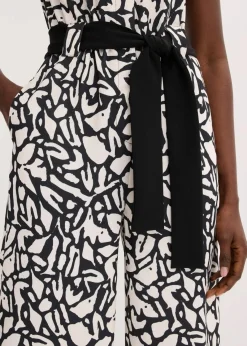 bonprix Bekleidung·Homewear|Jumpsuits|Jumpsuit schwarz/natur bedruckt