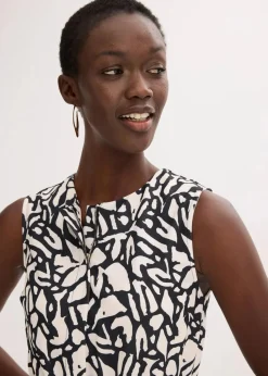 bonprix Bekleidung·Homewear|Jumpsuits|Jumpsuit schwarz/natur bedruckt