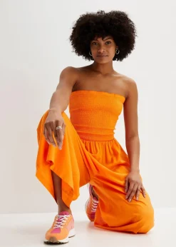 bonprix Bekleidung·Homewear|Jumpsuits|Jumpsuit aus fließender Viskose kürbisorange