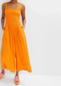 bonprix Bekleidung·Homewear|Jumpsuits|Jumpsuit aus fließender Viskose kürbisorange