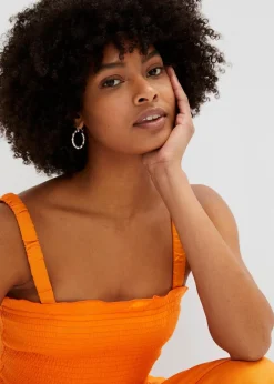 bonprix Bekleidung·Homewear|Jumpsuits|Jumpsuit aus fließender Viskose kürbisorange