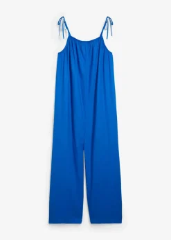 bonprix Bekleidung·Homewear|Jumpsuits|Jumpsuit aus leichtem Leinen-Viskose-Mix azurblau