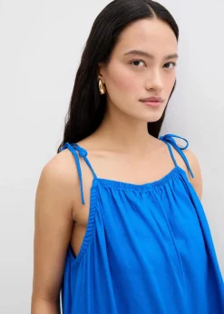 bonprix Bekleidung·Homewear|Jumpsuits|Jumpsuit aus leichtem Leinen-Viskose-Mix azurblau