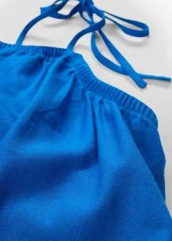 bonprix Bekleidung·Homewear|Jumpsuits|Jumpsuit aus leichtem Leinen-Viskose-Mix azurblau