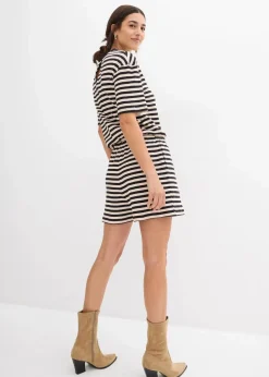 bonprix Bekleidung·Homewear|Jumpsuits|Jumpsuit aus reiner Bio-Baumwolle sandbeige/schwarz gestreift