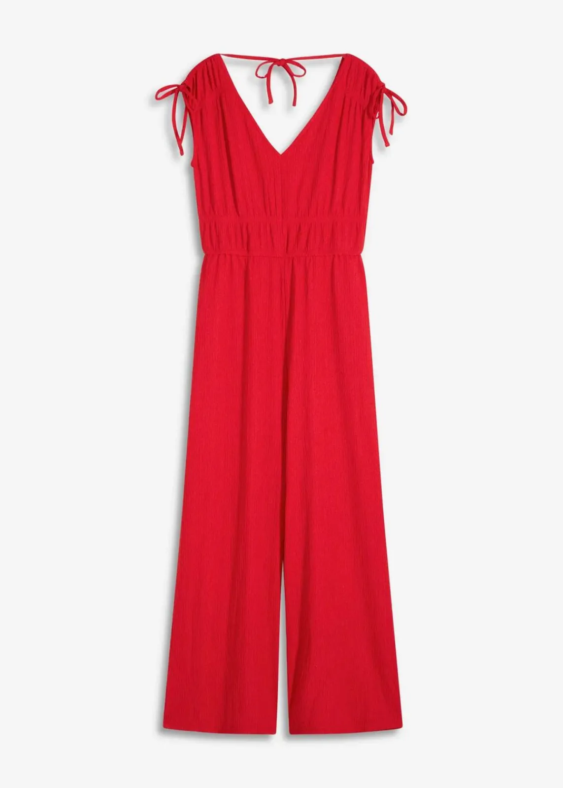 bonprix Nachhaltigere Materialien|Jumpsuits|Jumpsuit aus strukturiertem Crêpe tiefrot