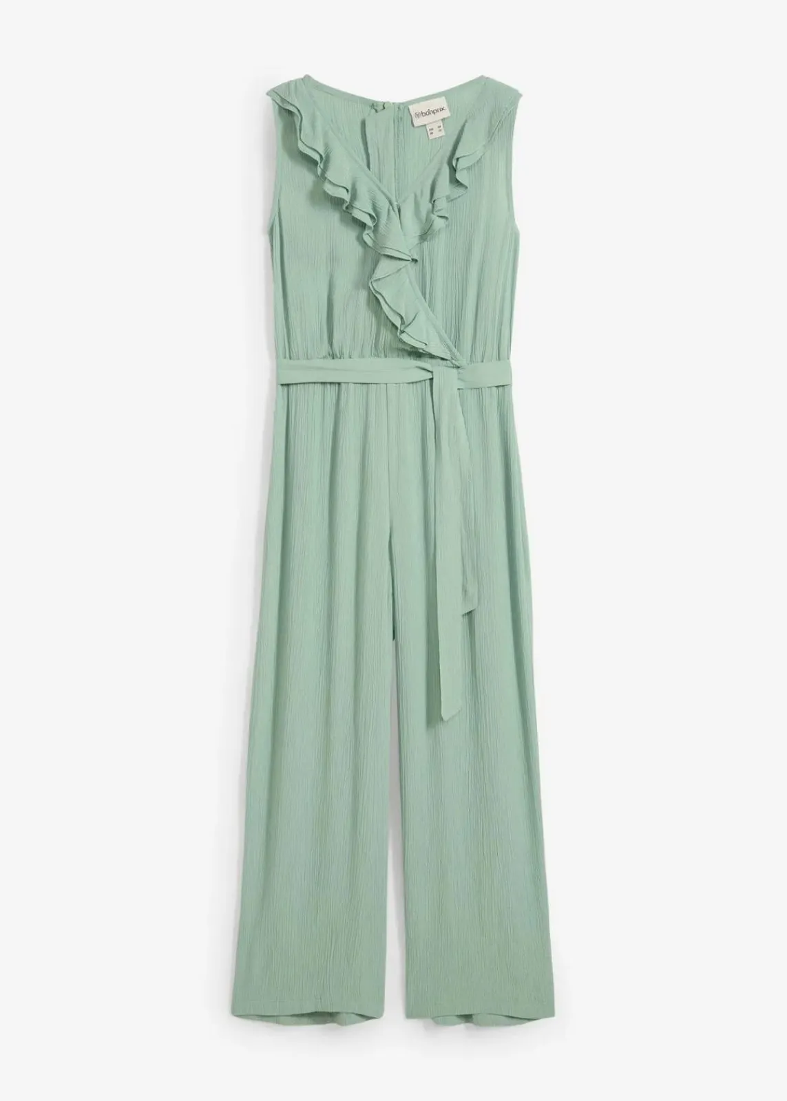 bonprix Mädchen 9-16 Jahre·Kleider & Jumpsuits|Mädchen 2-8 Jahre·Nachhaltigere Materialien|Jumpsuit aus strukturiertem Crinkle pastellgrün