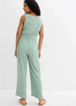 bonprix Mädchen 9-16 Jahre·Kleider & Jumpsuits|Mädchen 2-8 Jahre·Nachhaltigere Materialien|Jumpsuit aus strukturiertem Crinkle pastellgrün