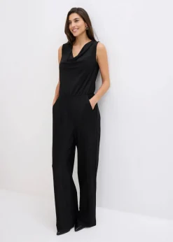 bonprix Bekleidung·Homewear|Jumpsuits|Jumpsuit mit Glitzerelementen schwarz
