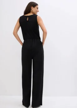 bonprix Bekleidung·Homewear|Jumpsuits|Jumpsuit mit Glitzerelementen schwarz