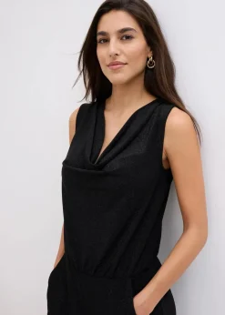 bonprix Bekleidung·Homewear|Jumpsuits|Jumpsuit mit Glitzerelementen schwarz