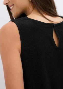 bonprix Bekleidung·Homewear|Jumpsuits|Jumpsuit mit Glitzerelementen schwarz