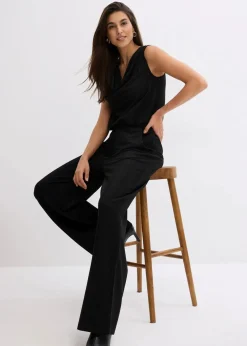 bonprix Bekleidung·Homewear|Jumpsuits|Jumpsuit mit Glitzerelementen schwarz