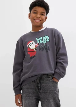 Jungen Sweatshirt mit Weihnachtsmotiv|bonprix