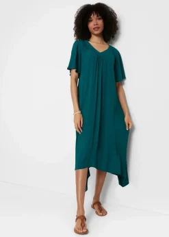 bonprix Bekleidung·Pullover & Strickjacken|Kleider|Kaftan-Kleid aus Kreppware petrol